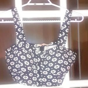 Black and white crop top